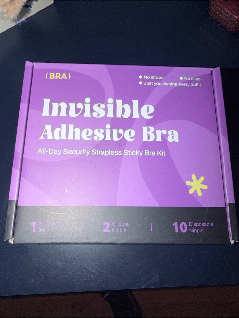 Invisible Adhesive Bra Strapless Sticky Bra Kit - Purple